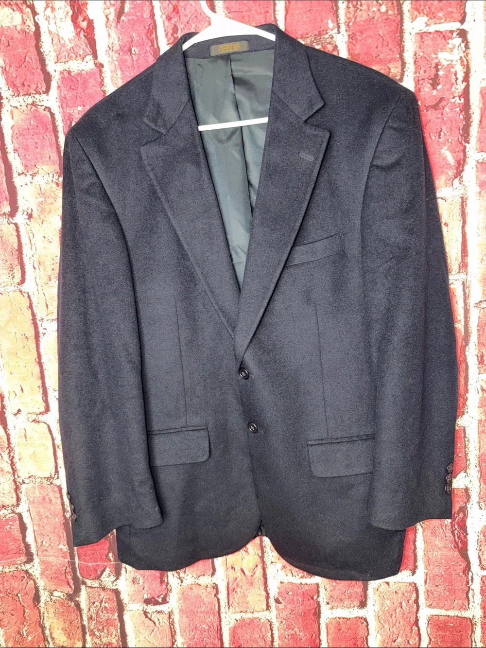 Miller Bros Newton Men’s Wool Blend Sport Coat Blazer Size 40S Navy Made in USA